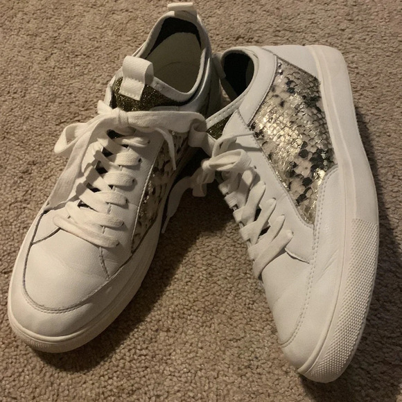 Steve Madden Bliss sneaker white with snake print size10 - Picture 1 of 8